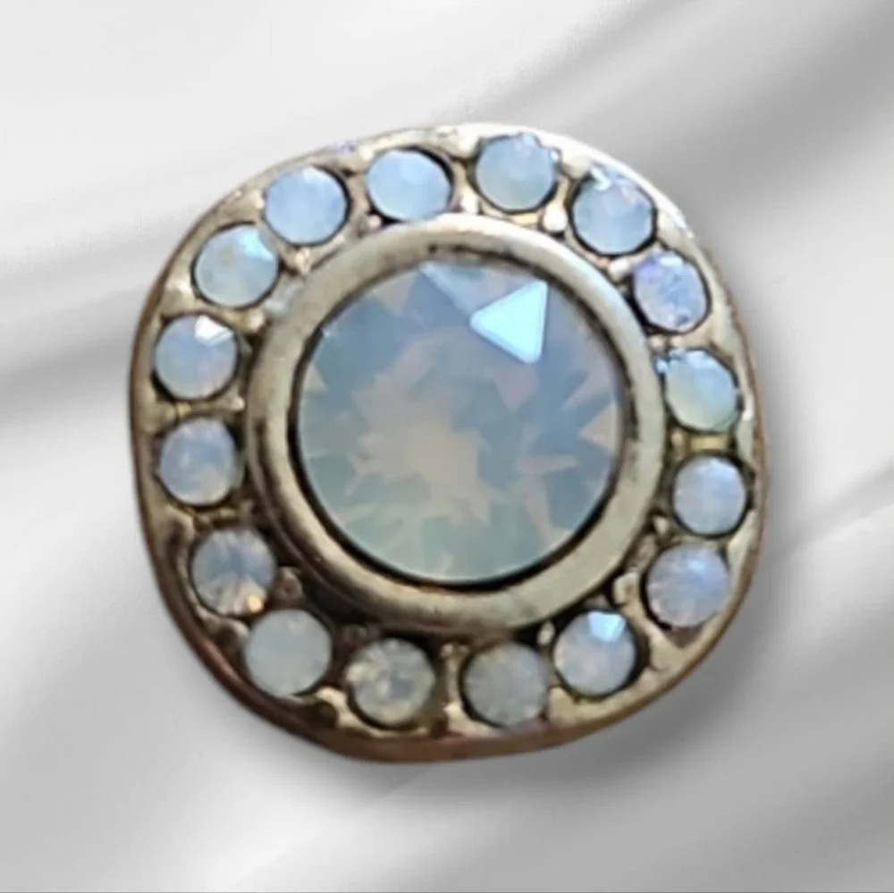 Cindy Ensor Moonstone CZ Gold Vermeil Stud Earrings
